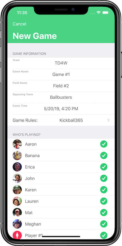 Kickball Coach Game Setup